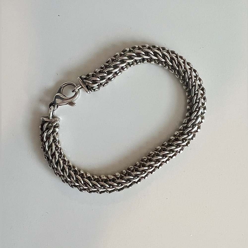 Vintage 9.25 Silver Lobster Clasp Bracelet
